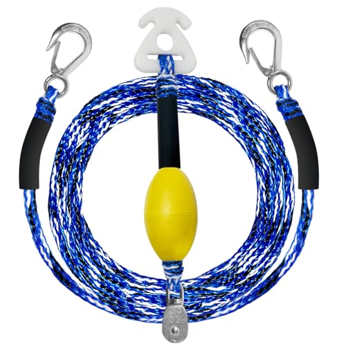 ZRSCHYG 16 FT Self-Centering Boat Tow Harness for Tubing & Wakeboarding - Blue, Heavy Duty, Anti-Sink Design