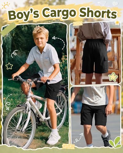 Boys' Cargo Shorts 6-16 Years - Comfortable & Stylish