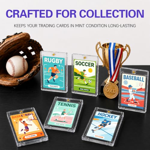 12 Pack Magnetic Card Holders for Trading Cards - Ultra Slim Protection