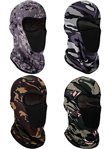 Balaclava Ski Mask - 4 Pack Windproof Full Face Cover - Camouflage