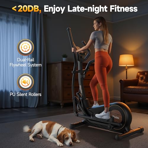 Compact Elliptical Machine with 18IN Long Stride - Home Gym