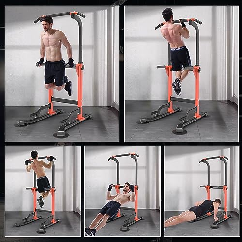 Pull-Up Dip Station - 350 lb Weight Capacity - Orange