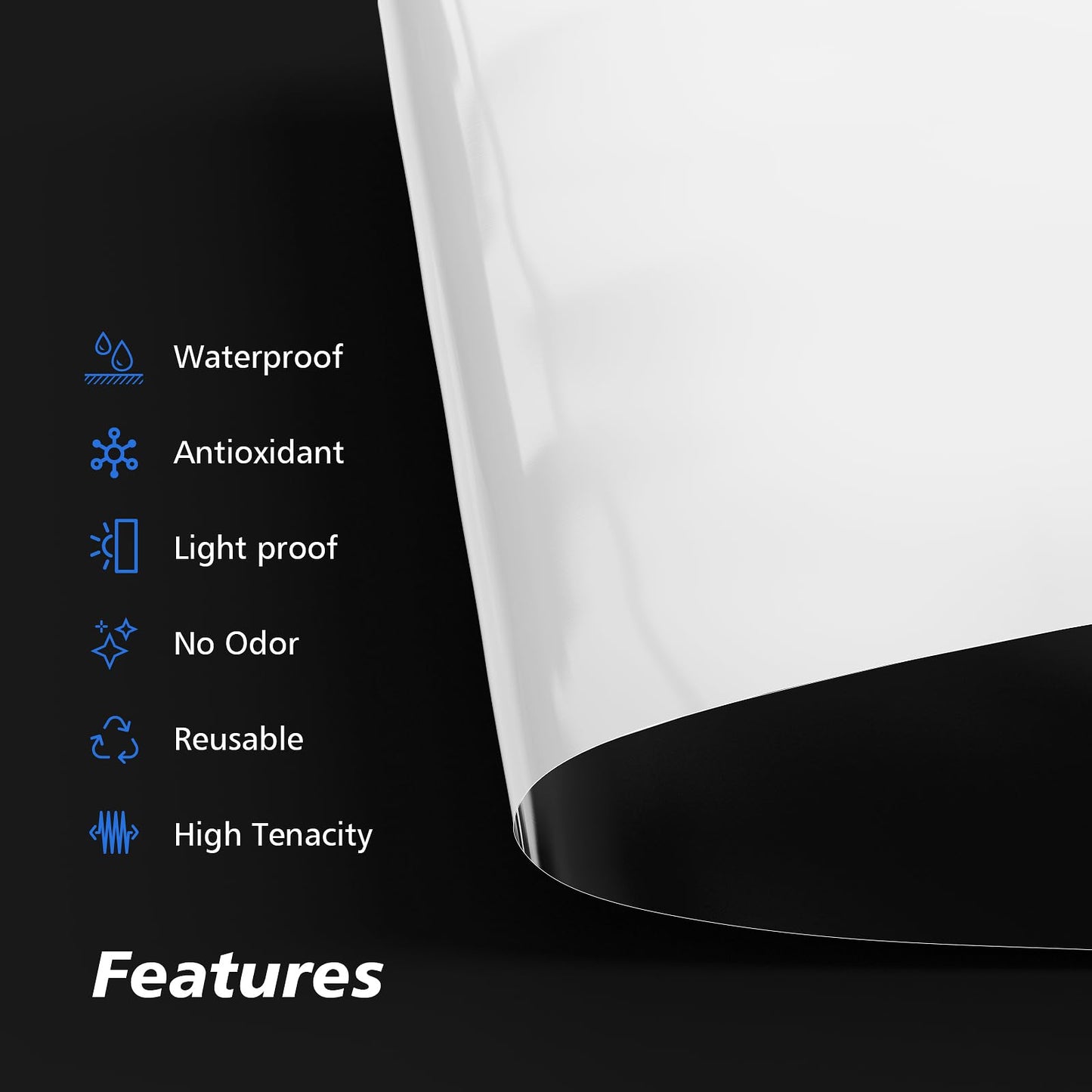 Crawl Space Vapor Barrier - 14 mil 10' x 25', Vapor Barrier for Crawlspace Encapsulation kit, Vapor Barrier Plastic Material, Crawlspace Liner, Heavy Duty Plastic sheeting, Black and White Panda Film