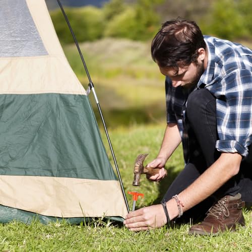 10-Pack Heavy Duty Tent Stakes - 7.1-Inch Galvanized Steel Pegs