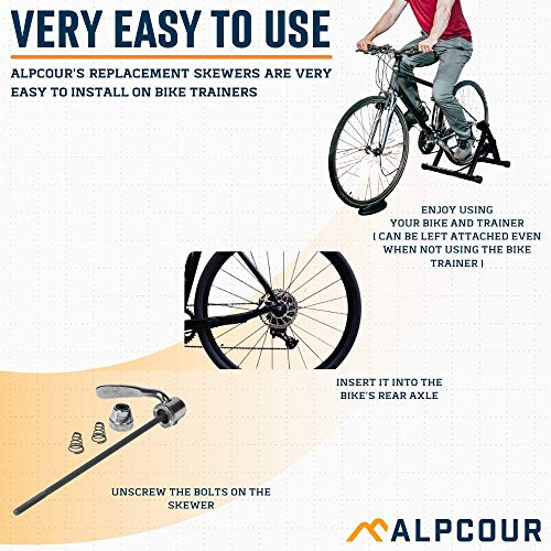 Quick Release Rear Wheel Skewer for Bike Trainers - Universal Fit