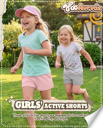 Girls Athletic Shorts - 3 Pack, Light Pink, Gray, Black, 15-16 Years