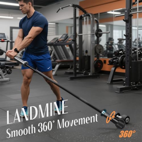 Barbell Landmine Attachment - 360° Rotation, Anti-Slip Base, Portable Design