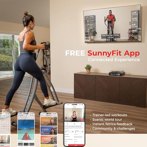 Smart Air Walk Elliptical Glider Trainer - Gray, 30" Stride