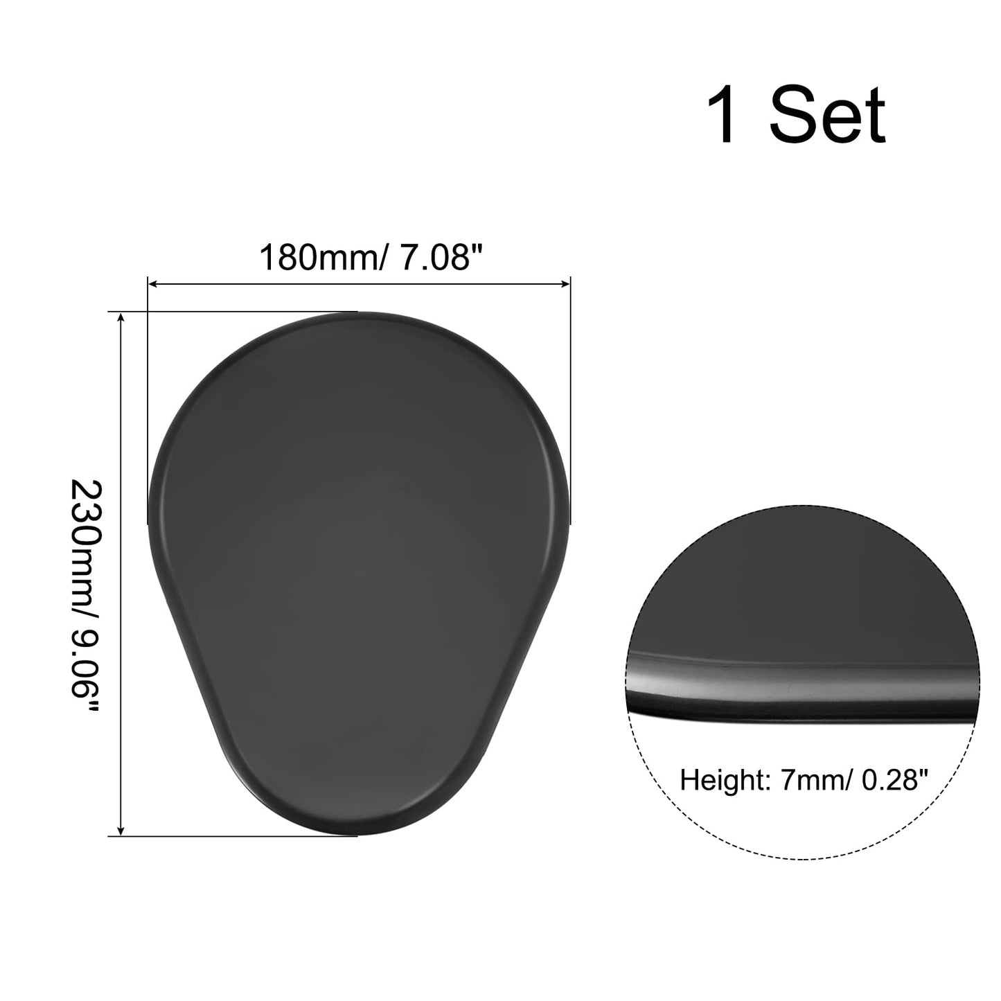 uxcell Exercise Core Sliders, 230x180x7mm Glider Discs Dual Sided Usage on Carpet or Floor for Full Body Workout, Black