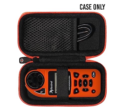 Weather Meter Case for Kestrel Devices - Black with Orange Zipper