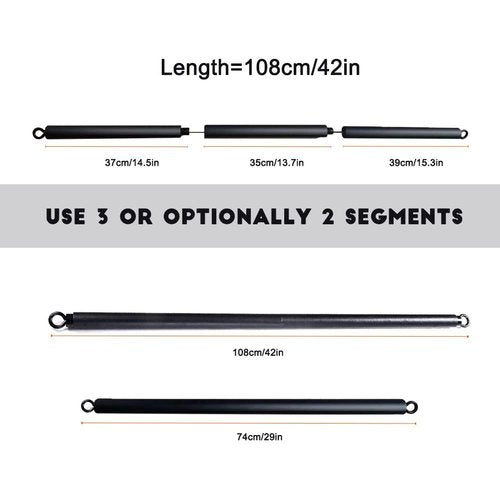 OYINDIZ Resistance Band Bar, Home Gym Workout Pilates 38Inch Strength Power Training, Heavy Duty Lifting Squat Fitness Equipment for Core Muscle Exercise