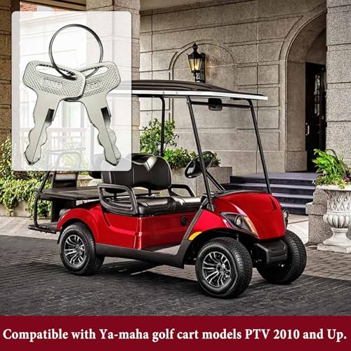 4-Pack 8002 Golf Cart Ignition Keys with Keychains - JU6-H2511-10