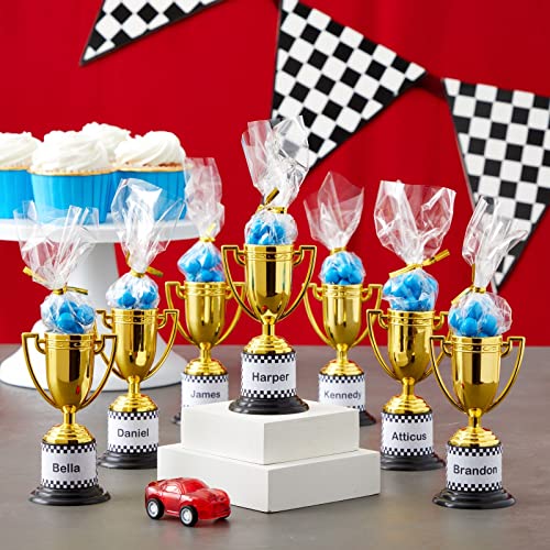 Mini Trophies 24-Pack - Gold-Plated Plastic, 2 x 4 x 2 in - Awards for Kids & Adults