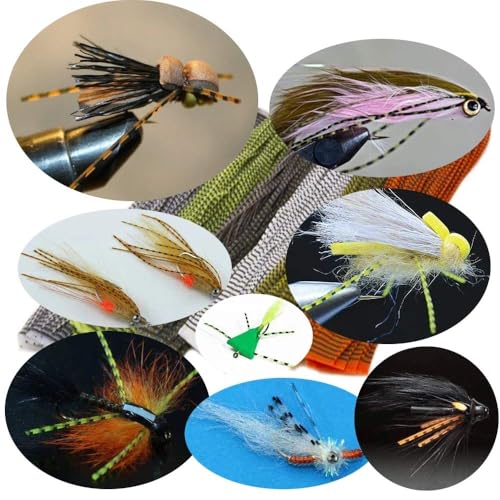 Flutter Rubber String for Fly Tying - 10 Colors, 50 Strands - Combo B