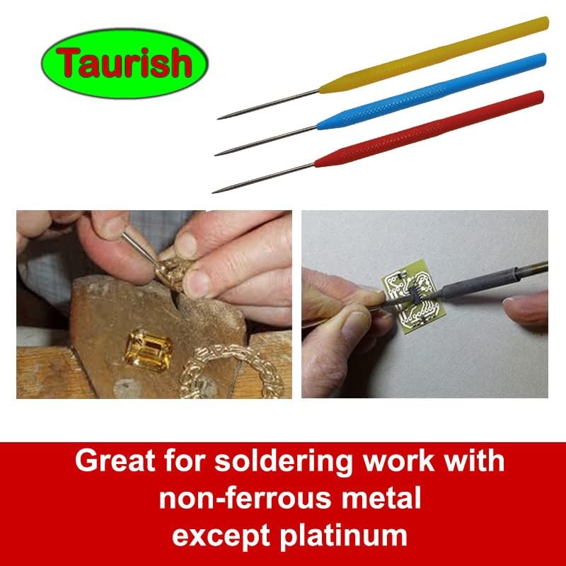 TAURISH Deluxe Titanium Soldering Pick Set, Set of 3, 6-1/2 Inches
