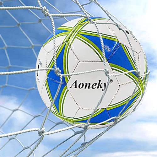 Aoneky 24x8 ft Soccer Goal Net - White 0.12 in Cord for Outdoor Use