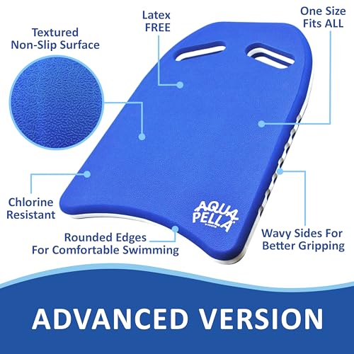 Aquapella Purple Pro Adult Swimming Kickboard - Buoyancy & Training Aid
