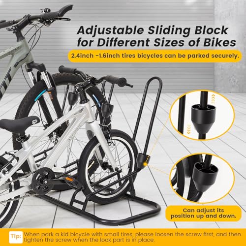 Kingarage Bike Stand for 3 Bikes - Heavy-Duty Indoor/Outdoor Storage Rack
