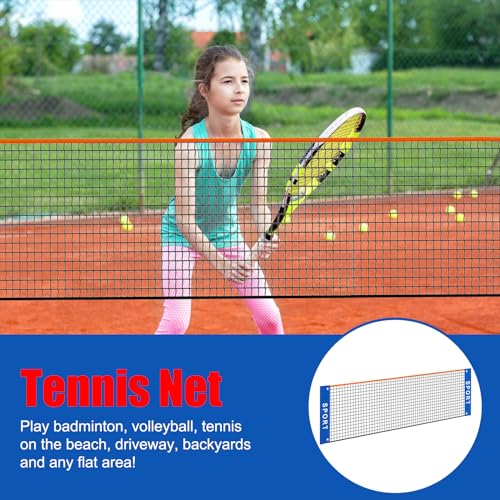 10 ft Portable Soccer Tennis Net | Multi-Functional Pickleball Net