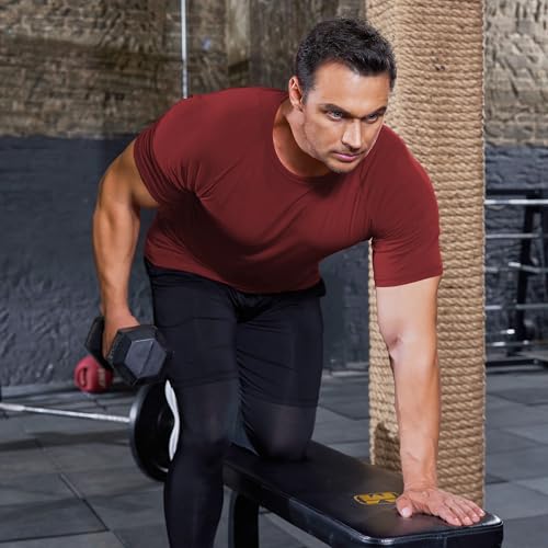 Men's Soft Gym T-Shirt - Large / Wine Red