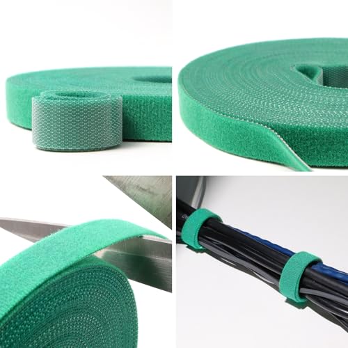 6 Rolls Garden Tie Tape, 196.8 Ft Lawn Plant Ties, Reusable Plant Garden Ties, 1/2''Plant Tape for Climbing Plants, Adjustable Plant Straps for Gardening, Home, Office (196.8 Feet)