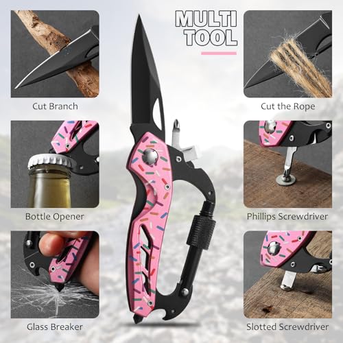 COOL PARD EDC Donut Multitool Carabiner - 6-in-1 Survival Gear for Camping & Hiking