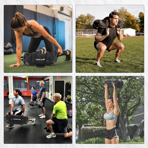Adjustable Sandbag for Fitness Training - 5-125 LBS (3 PCS) - Black