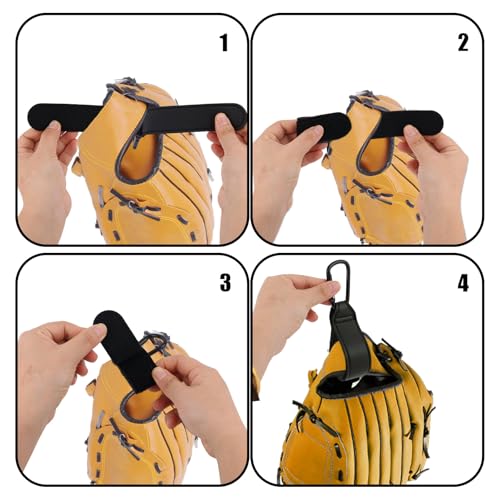 Adjustable Baseball Glove Clip - Black for Sports Gear Storage