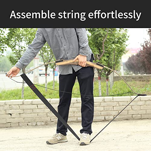 Archery Bow Stringer Tool for Recurve & Longbow - Black