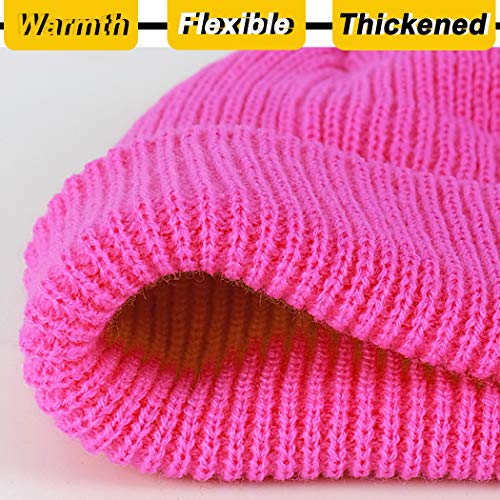 Unisex Winter Beanie Hat - Classic Knit Cap in Black