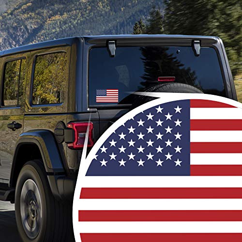 Premium Quality US Flag Decal Sticker - 2-Pack, 5" x 3"