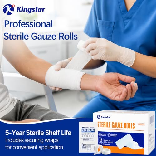 Sterile Gauze Roll 2" x 4.1 Yards - 12 Individually Sealed Rolls