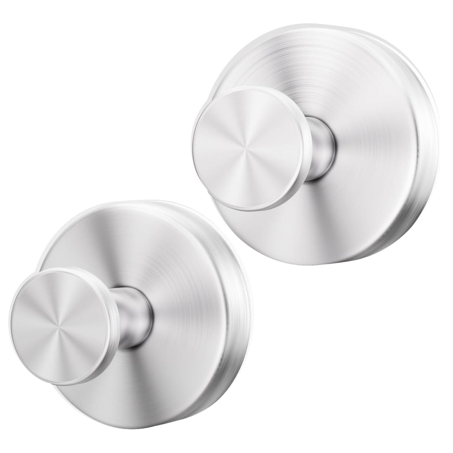 DDYMFFF Suction Cup Hooks for Shower,Removable Suction Hooks for Bathroom Shower Wall,Glass Windows,Doors Hanging Towels,Suction Cup Wreath Hanger Holder for Christmas Wreath-Silver(2 Pack)