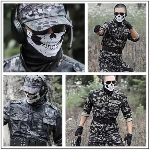 Skull Mask Gaiter Headwear - Breathable Seamless Balaclava