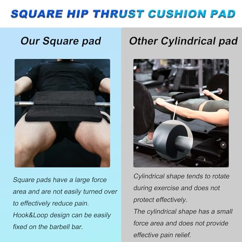 Extra Thick Barbell Pad for Hip Thrusts - Black
