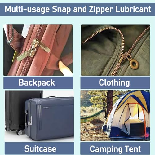 Zipper Wax Stick Lubricant - 4 Pack Snap & Zipper Wax