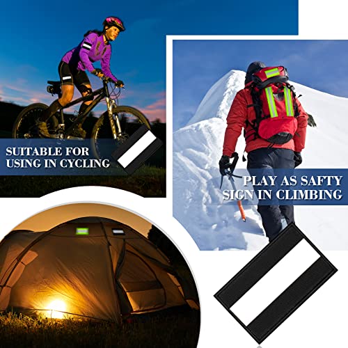 Reflective Safety Patch Set - 8 Pcs in Green Black, Dual Sizes