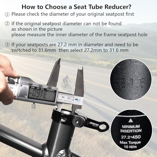 Aluminum Alloy Bike Seatpost Shock Absorber - Black 28.6mm to 31.8mm Shim