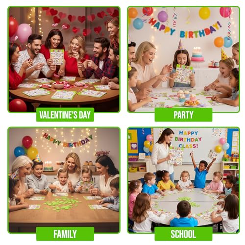 32-Player Birthday Bingo and Pin the Candles Party Game Set