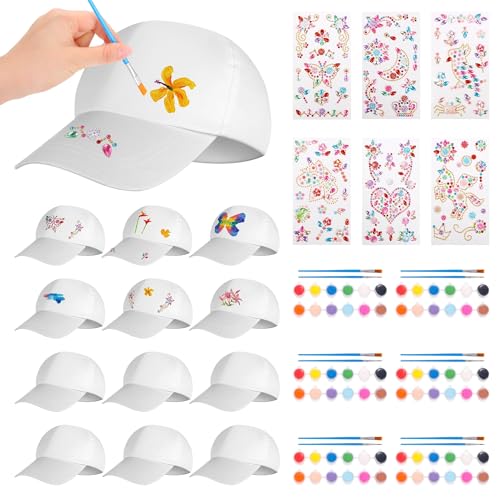 Aneco Adjustable Sport Baseball Cap White for Outdoor Activities