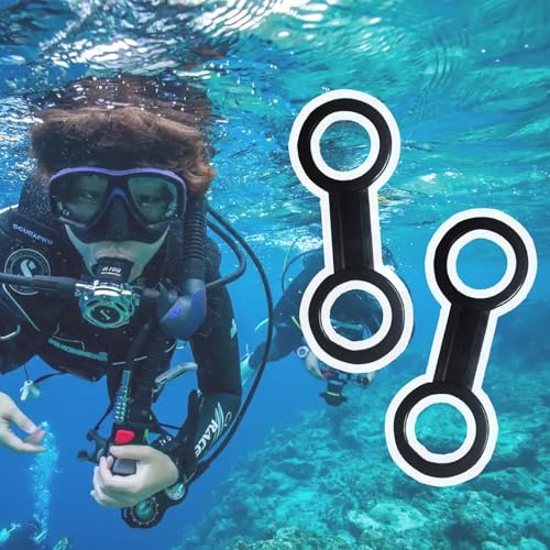 Silicone Snorkel Keeper Clips for Diving Masks - 2 Pack