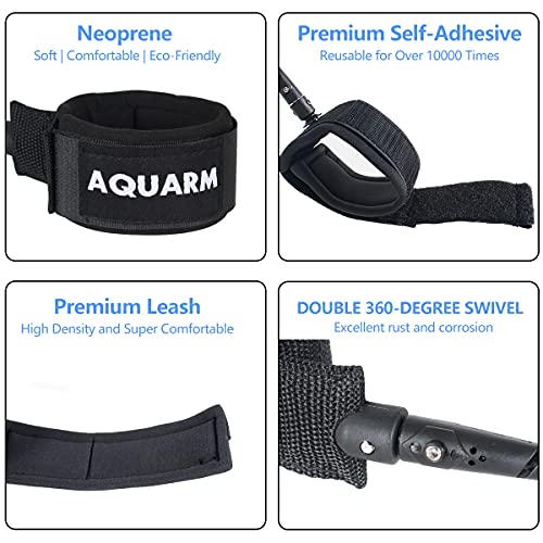 11ft Coiled Paddle Board Leash for Surfing & SUP Safety