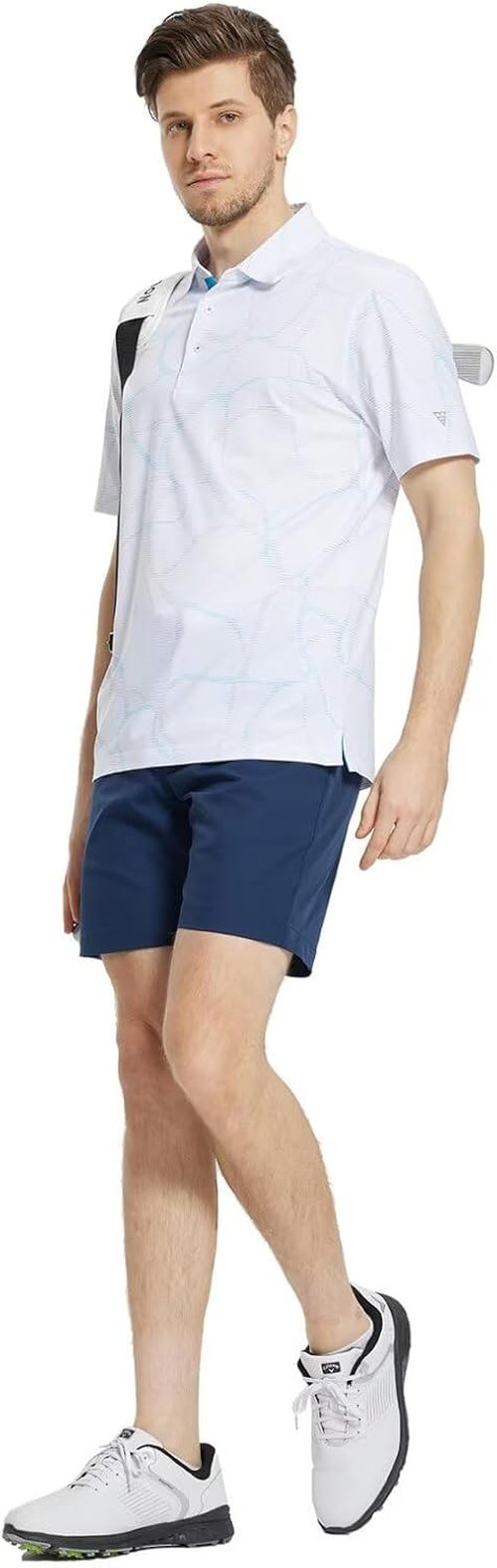M MAELREG Men's Golf Shirt - Short Sleeve Moisture-Wicking Collared Polo | Performance Patterns