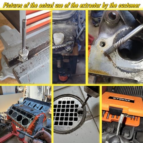 5Pcs Screw Extractor Set Spiral Flute Bolt Extractor Set Cr-MO Easy Out Bolt Extractor Set for Removing Stripped Screws and Broken Bolts