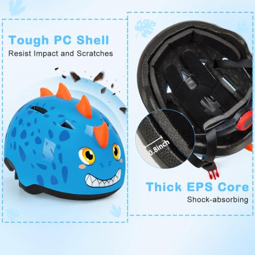Cute Toddler Bike Helmet for Ages 1-3 - Adjustable Kids Safety Helmet with Animal Designs