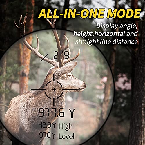 Laser Rangefinder for Hunting - 1000 Yards, Rechargeable, Accurate