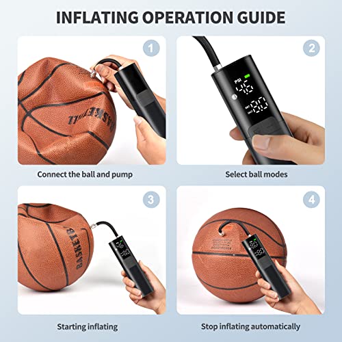 Electric Ball Pump with Deflation & Accurate Pressure Gauge