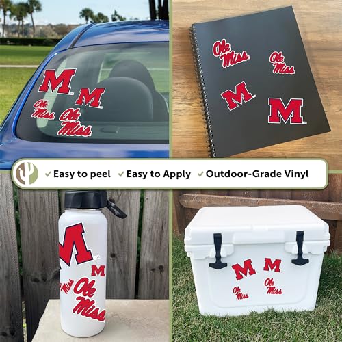 Ole Miss Rebels Sticker Decal 8.5 x 11 Inches | College Fan Vinyl