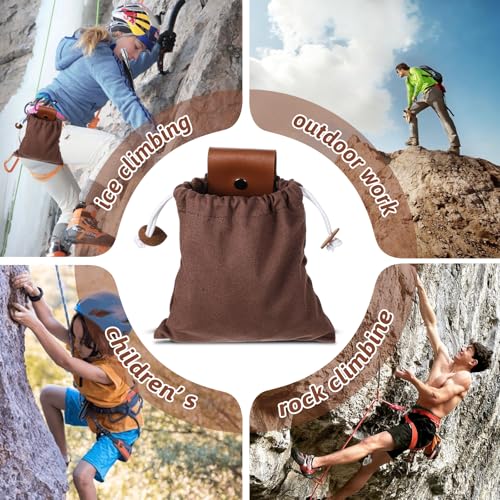 Outdoor Foraging Bag - Waxed Canvas Hiking Pouch with Drawstring
