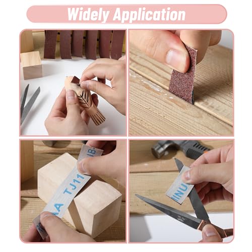 Bates- Emery Cloth Roll, 1" x 20 FT, 6 Grits, 80/150/240/320/400/600 Grit, Abrasive Sandpaper Roll of Sandpaper Set with Dispenser, Emery Cloth for Metal, Wood, Polishing